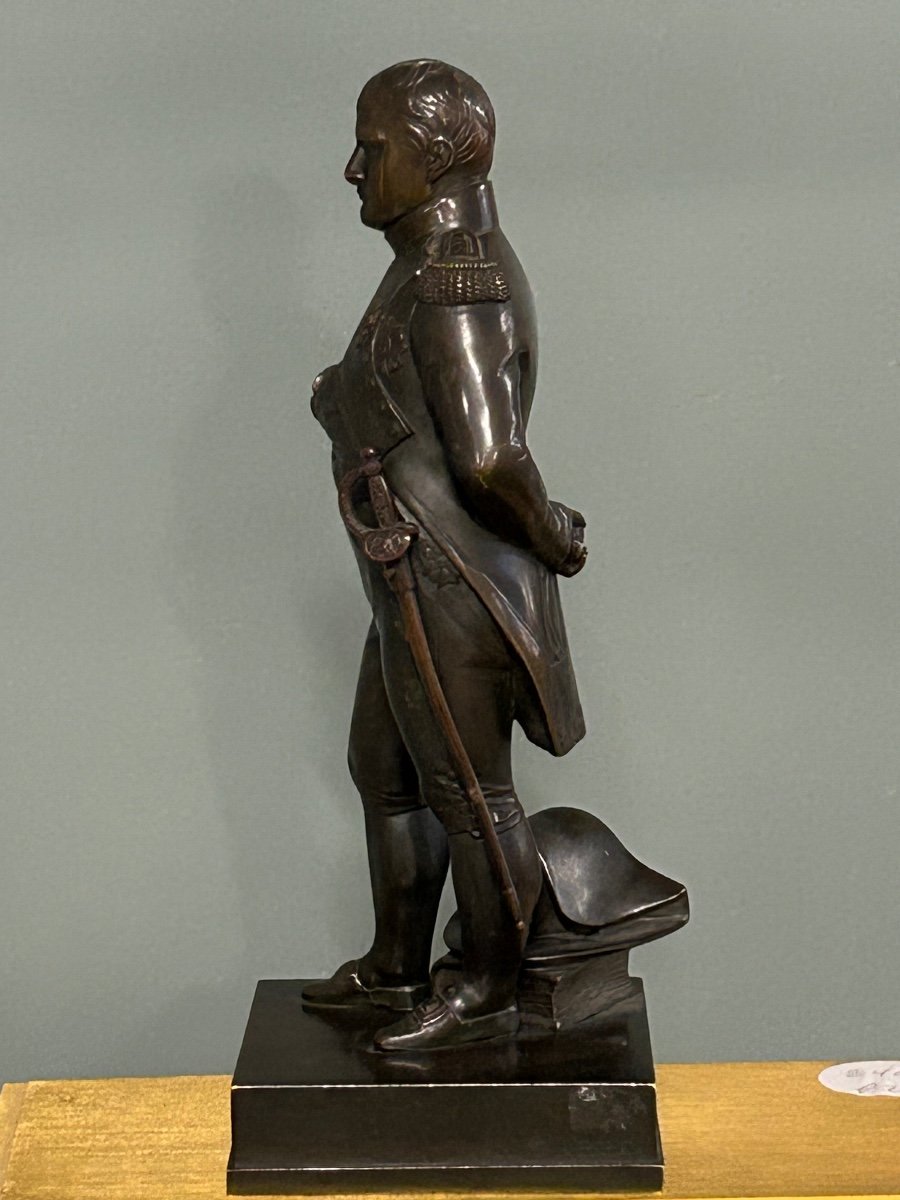 Auguste Jean Barré ( 1811-1896) L’empereur Napoléon Ier  Bonaparte -  Bronze H 29 Cm-photo-4