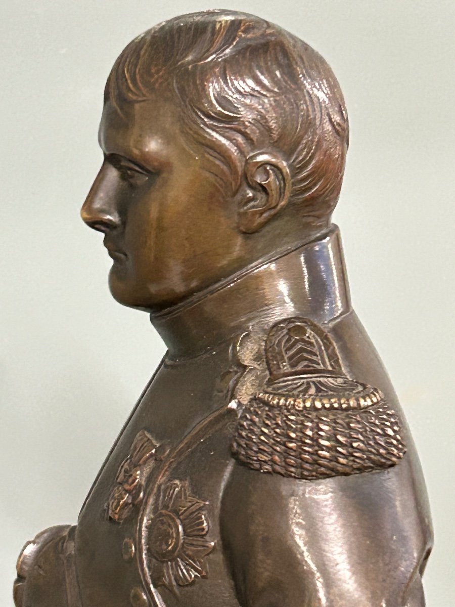 Auguste Jean Barré ( 1811-1896) L’empereur Napoléon Ier  Bonaparte -  Bronze H 29 Cm-photo-6