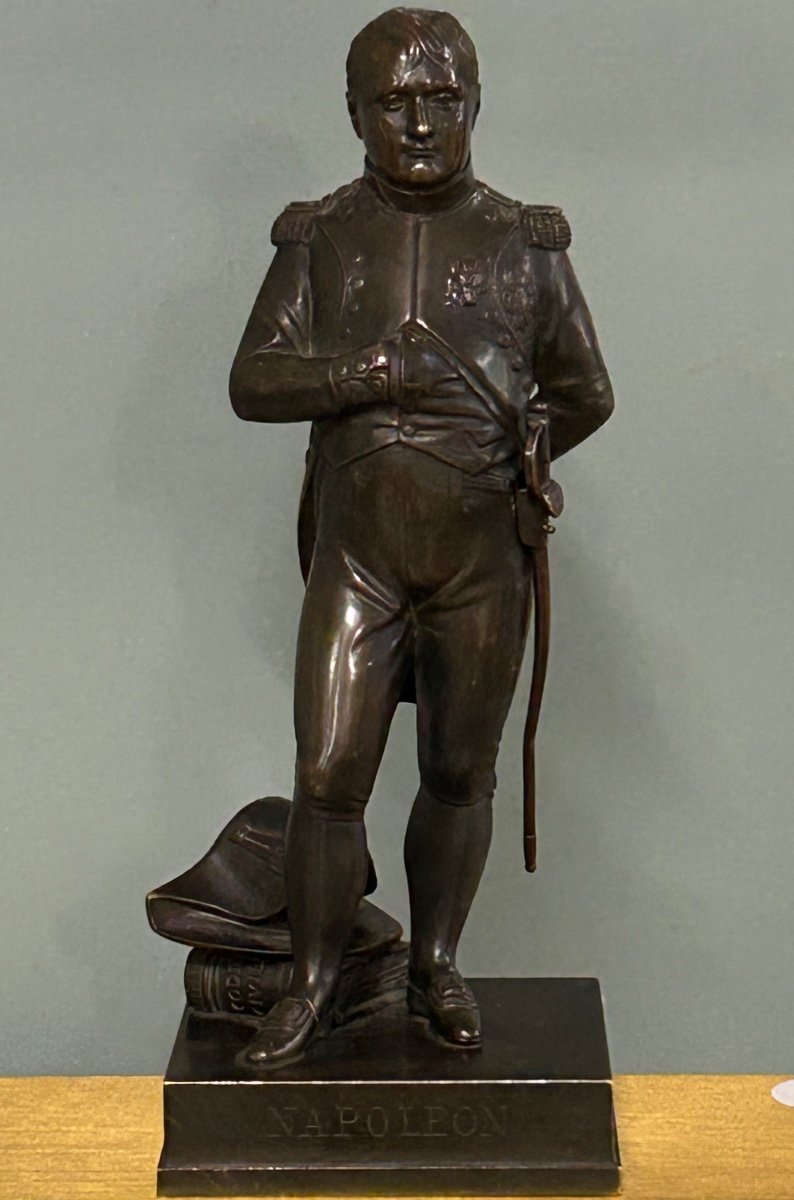 Auguste Jean Barré ( 1811-1896) L’empereur Napoléon Ier  Bonaparte -  Bronze H 29 Cm