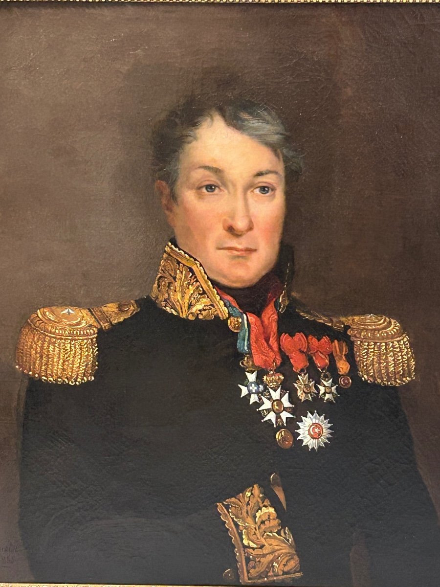 Portrait De Général De Brigade époque Empire - Huile Sur Toile Début XIXéme -photo-3