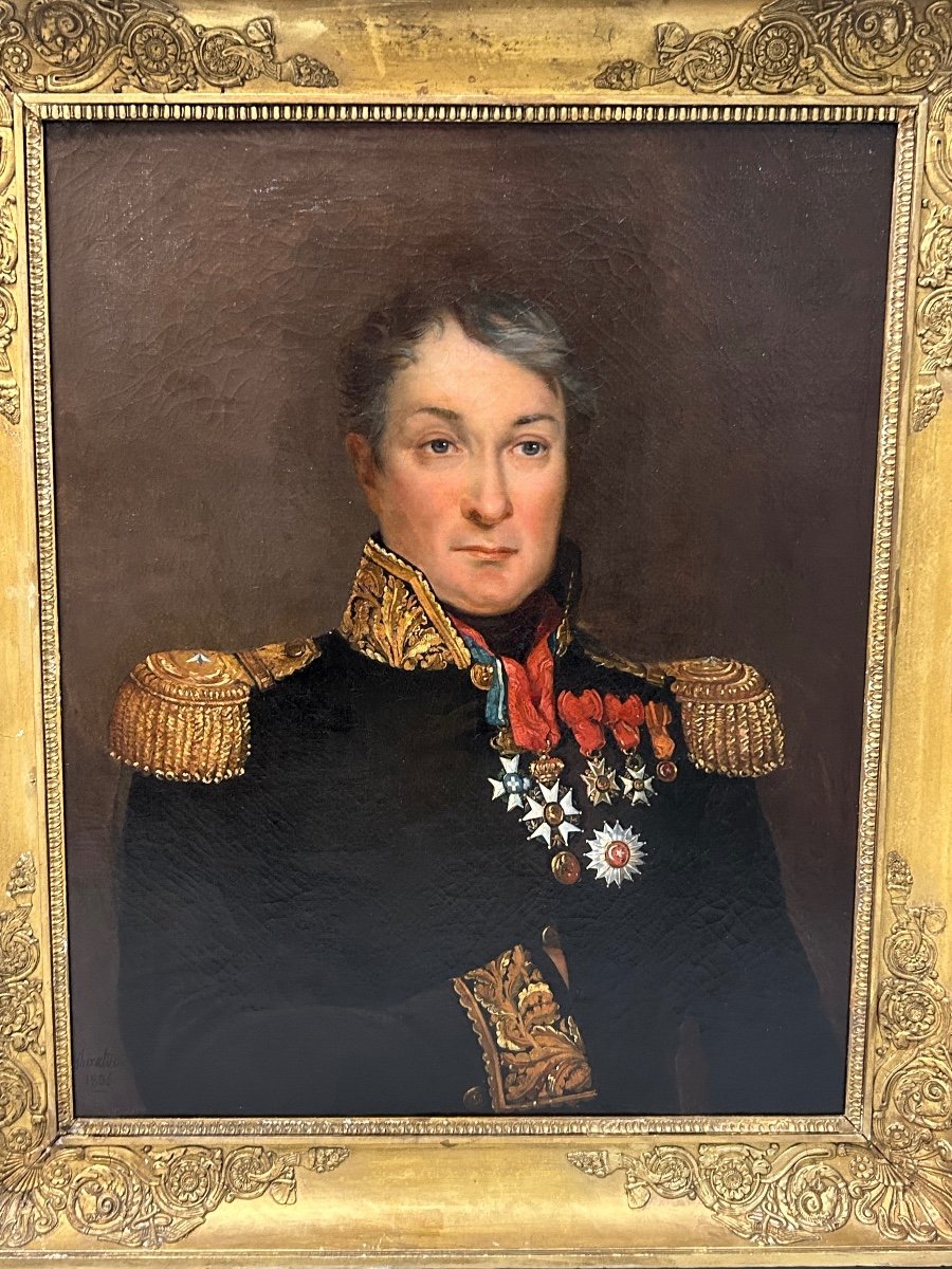 Portrait De Général De Brigade époque Empire - Huile Sur Toile Début XIXéme -photo-5