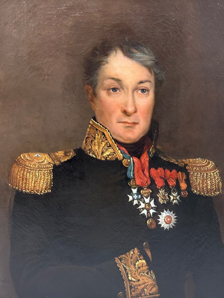 Portrait De Général De Brigade époque Empire - Huile Sur Toile Début XIXéme -photo-6