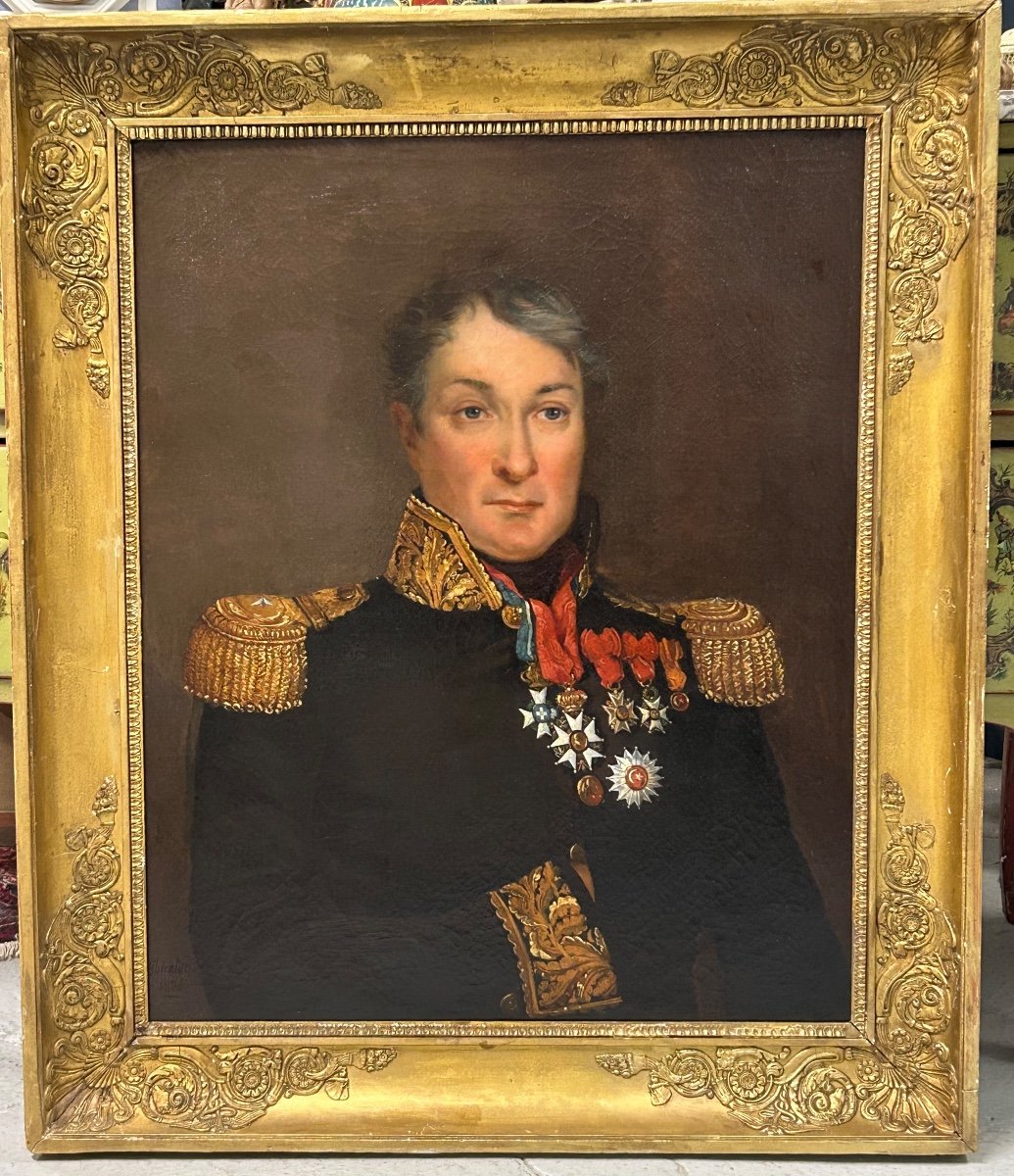 Portrait De Général De Brigade époque Empire - Huile Sur Toile Début XIXéme 