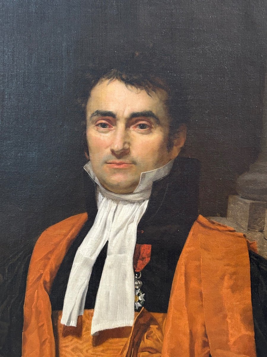 Portrait D’un Magistrat Ou D’un Procureur époque Empire Restauration H 108 Cm-photo-6