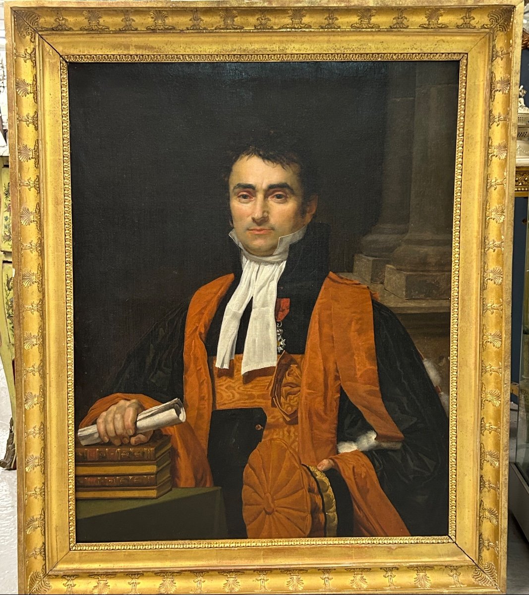 Portrait D’un Magistrat Ou D’un Procureur époque Empire Restauration H 108 Cm