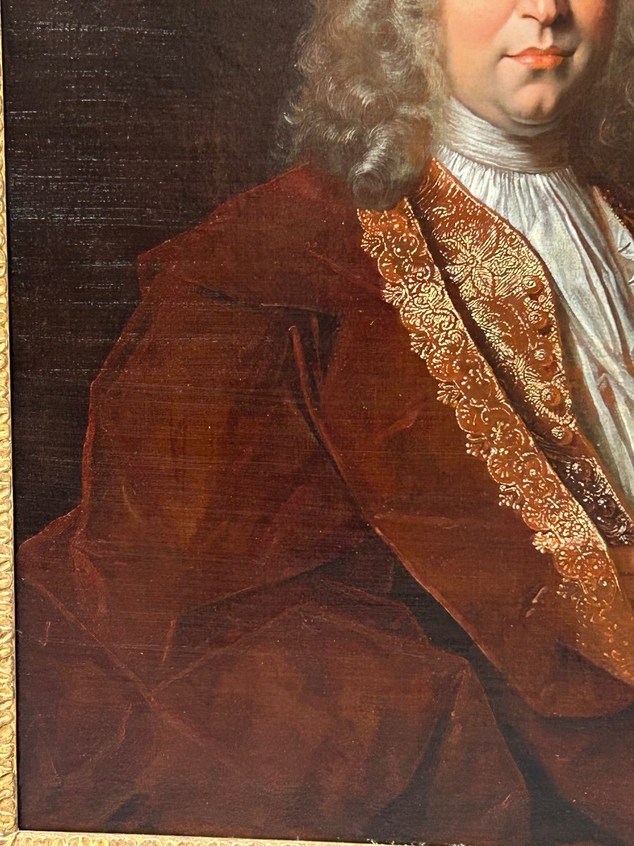 Portrait D’homme attribué à Pierre Ernou (1665-1739) XVIIème Siècle - Huile Sur Toile H 105 Cm -photo-3