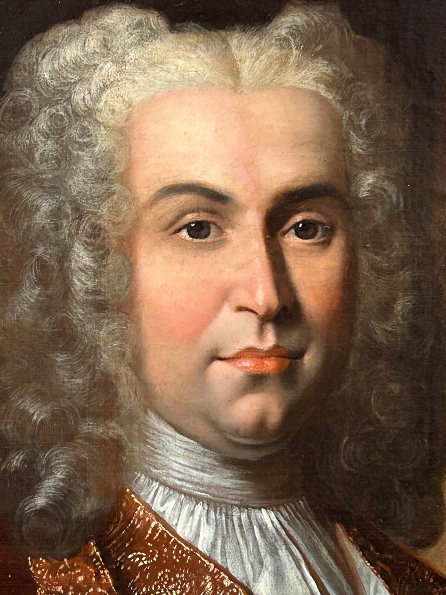 Portrait D’homme attribué à Pierre Ernou (1665-1739) XVIIème Siècle - Huile Sur Toile H 105 Cm -photo-3