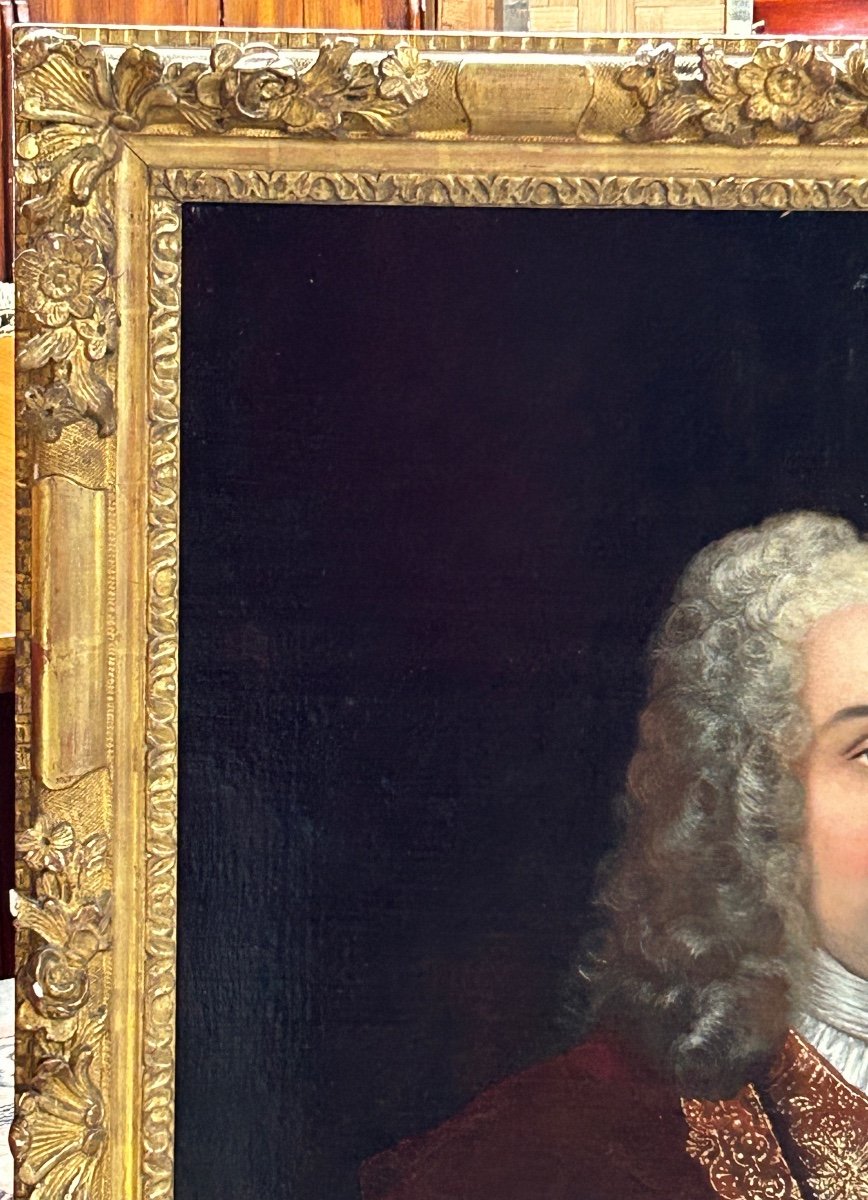 Portrait D’homme attribué à Pierre Ernou (1665-1739) XVIIème Siècle - Huile Sur Toile H 105 Cm -photo-7