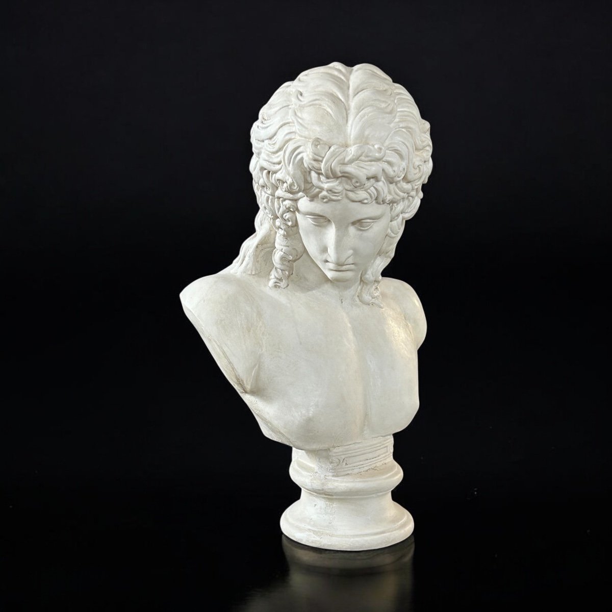 Plaster Bust Eros By Centocelle Or Love By Praxiteles Period 20th Century H 62 Cm-photo-2