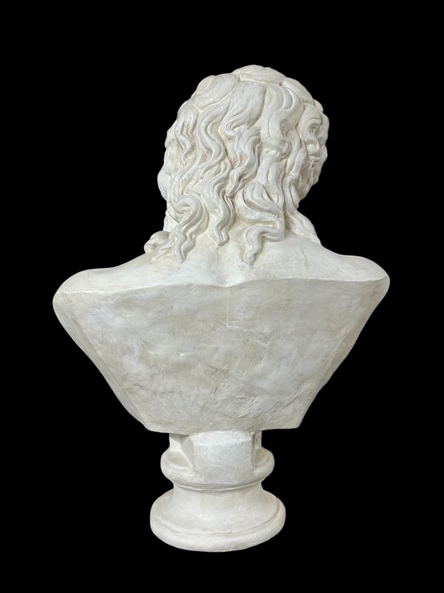 Plaster Bust Eros By Centocelle Or Love By Praxiteles Period 20th Century H 62 Cm-photo-2