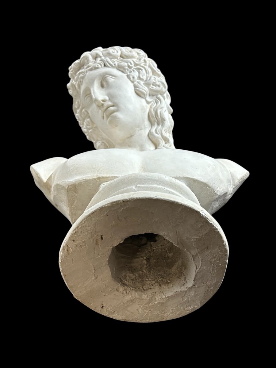 Plaster Bust Eros By Centocelle Or Love By Praxiteles Period 20th Century H 62 Cm-photo-7