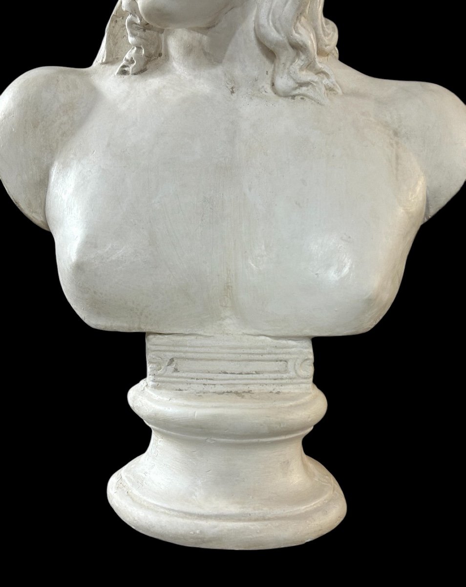 Buste En Plâtre éros De Centocelle Ou Amour De Praxitèle époque XXéme Siècle H 62 Cm-photo-8