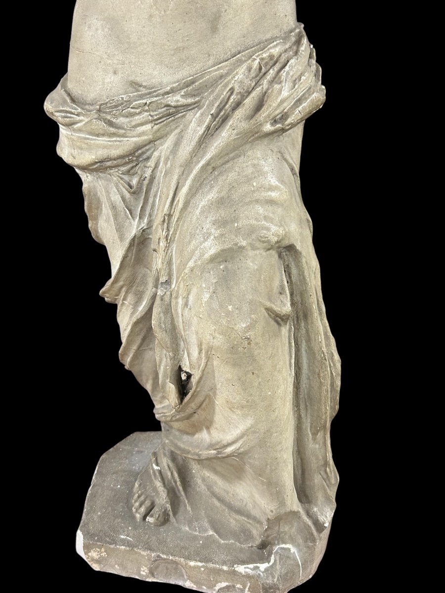 Vénus De Milo Grande Sculpture Moulage En Plâtre D’époque XIXéme H 86 Cm-photo-2