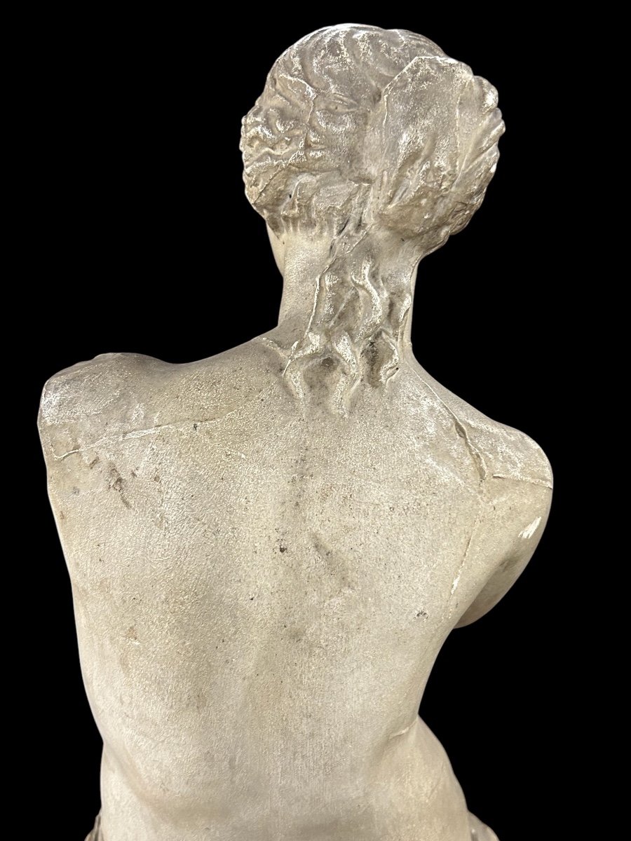 Vénus De Milo Grande Sculpture Moulage En Plâtre D’époque XIXéme H 86 Cm-photo-1