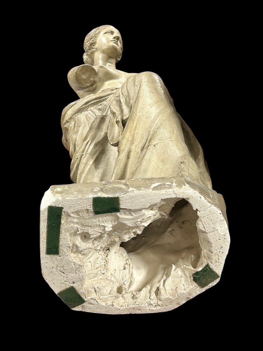 Vénus De Milo Grande Sculpture Moulage En Plâtre D’époque XIXéme H 86 Cm-photo-8