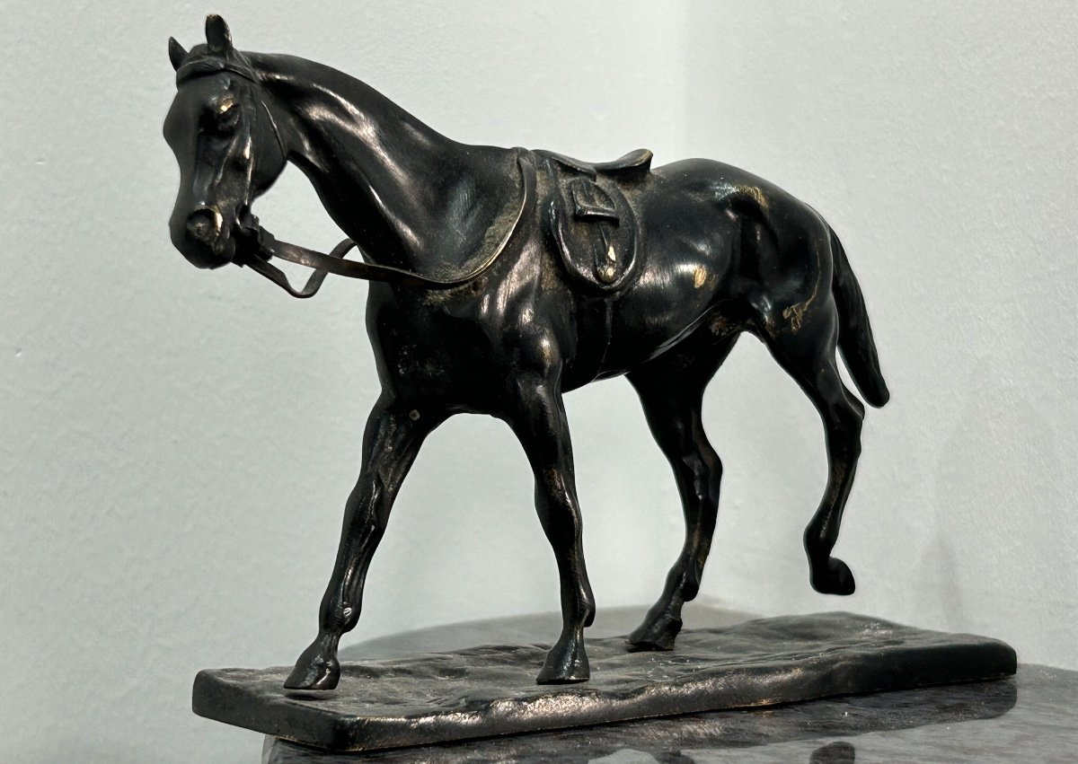 Gaston d'Illiers (1876-1932) Esmeralda Sealed - Bronze With Black Patina -photo-4