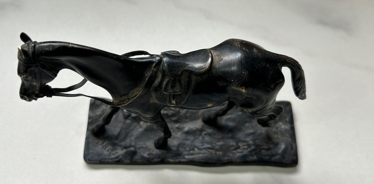 Gaston D’illiers (1876-1932) Esmeralda Scellé - Bronze à Patine Noire -photo-6