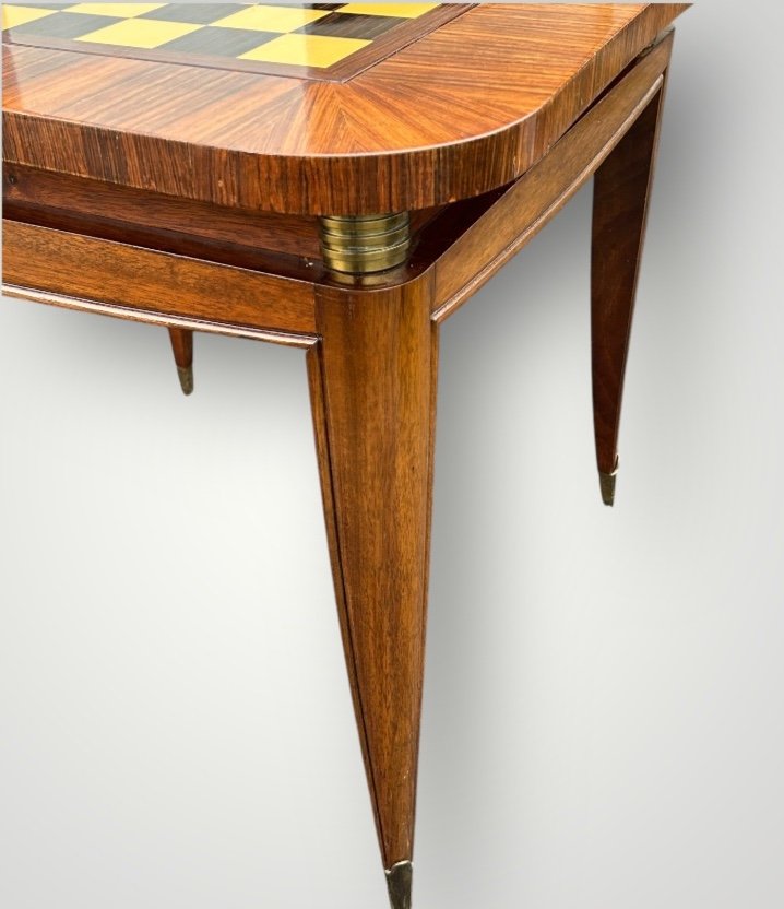 Art Deco Style Mahogany And Veneer Game Table -photo-2