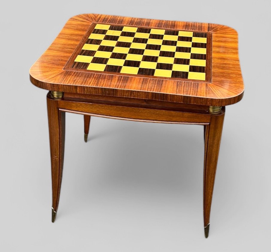 Art Deco Style Mahogany And Veneer Game Table -photo-4