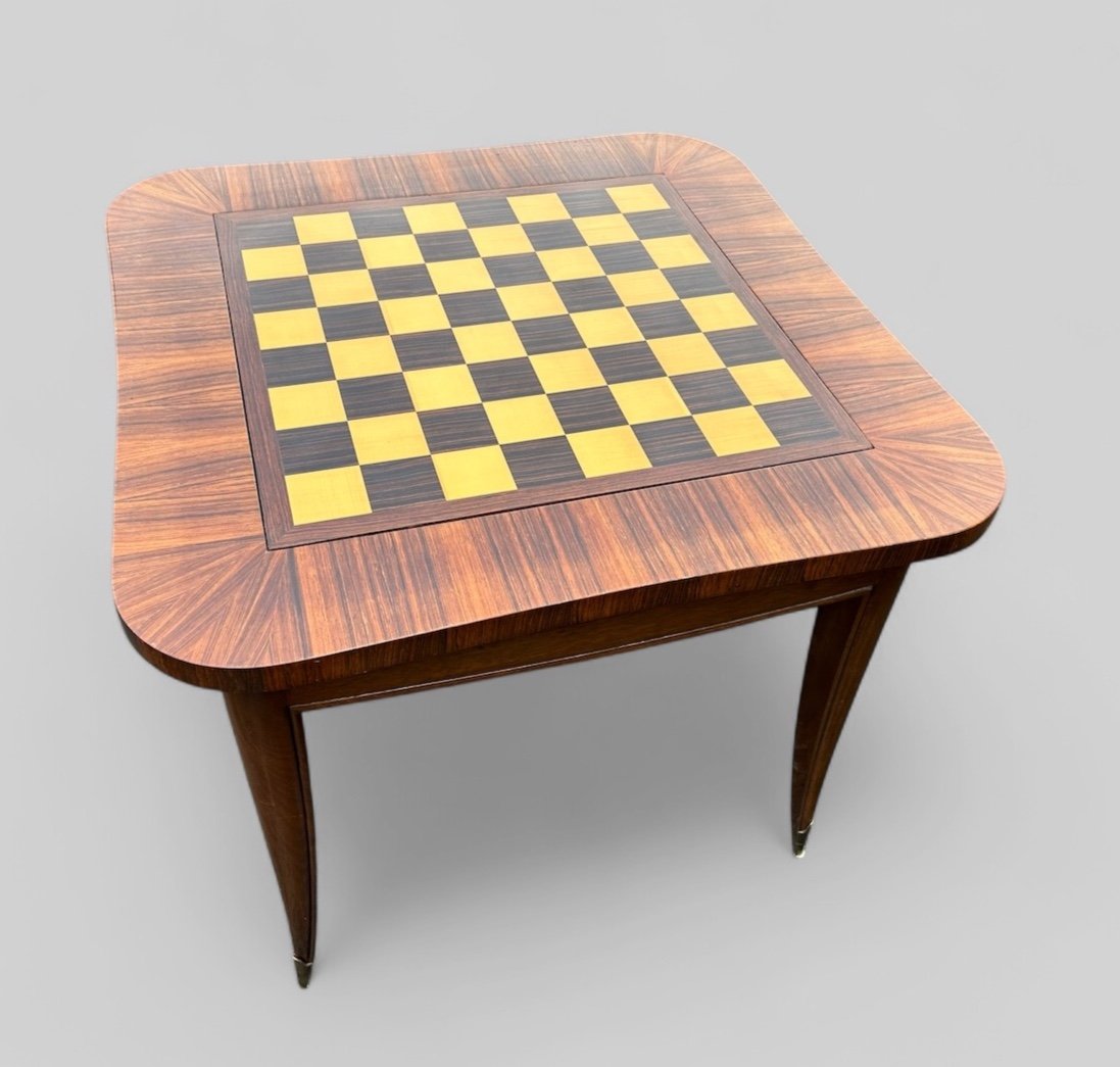 Art Deco Style Mahogany And Veneer Game Table -photo-6