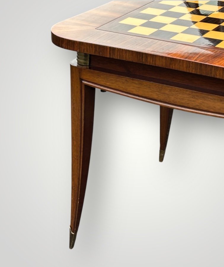 Art Deco Style Mahogany And Veneer Game Table -photo-7