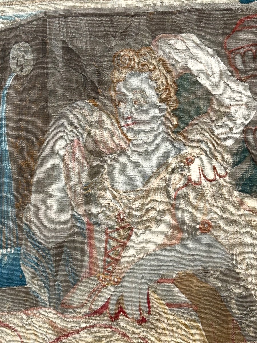 Tapisserie De La Manufacture Royale D’aubusson D’époque XVIIIème - Scène Galante.-photo-1