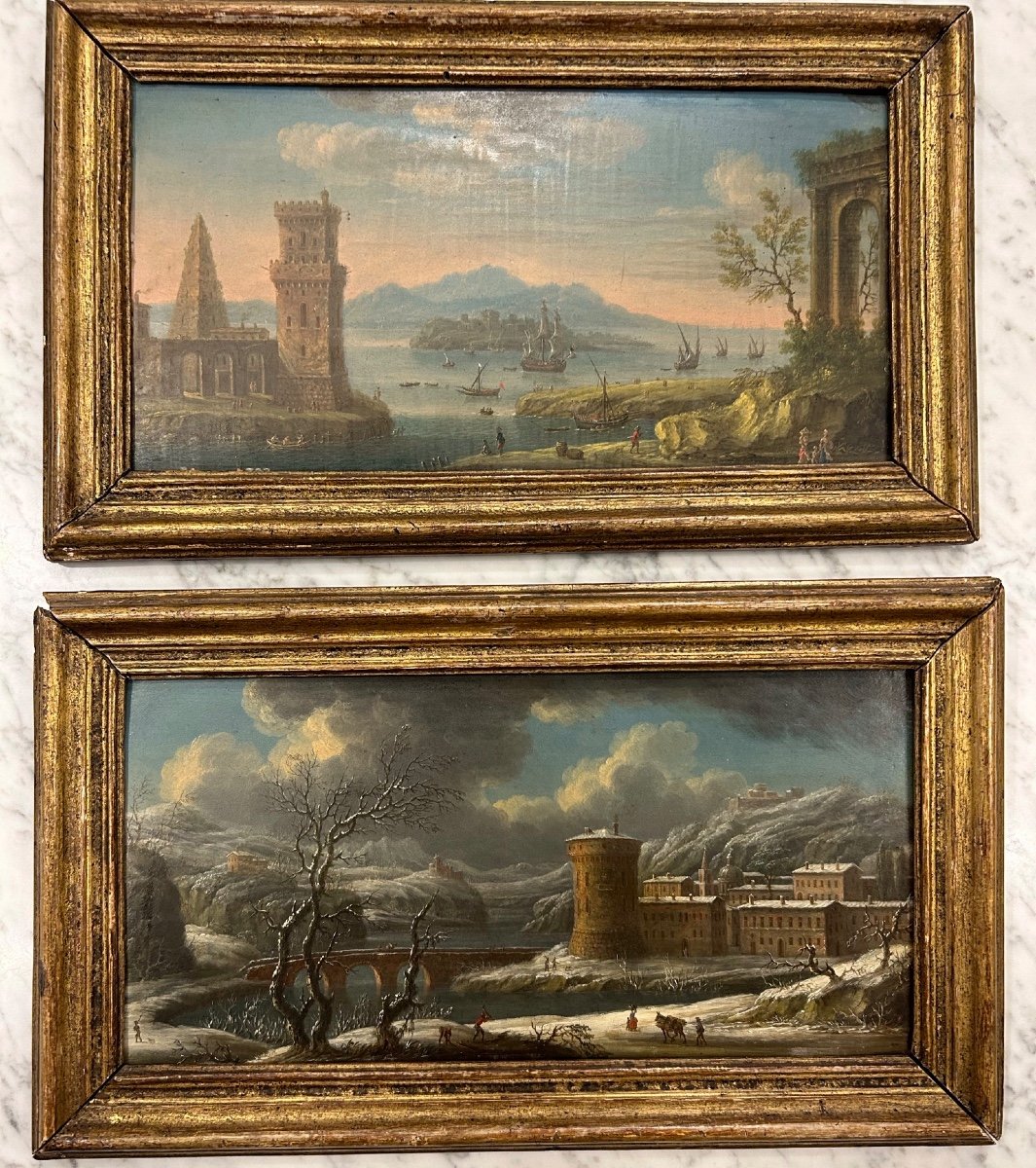 Charles Léopold Grevenbroeck (1730-1759) Pair Of Oil Paintings On Copper, Late 17th Century 