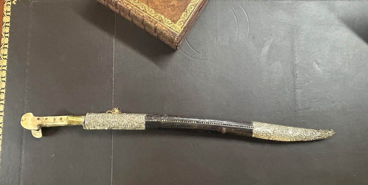 Yatagan With Its Scabbard Turkish Saber - Ottoman 19th Century -photo-2