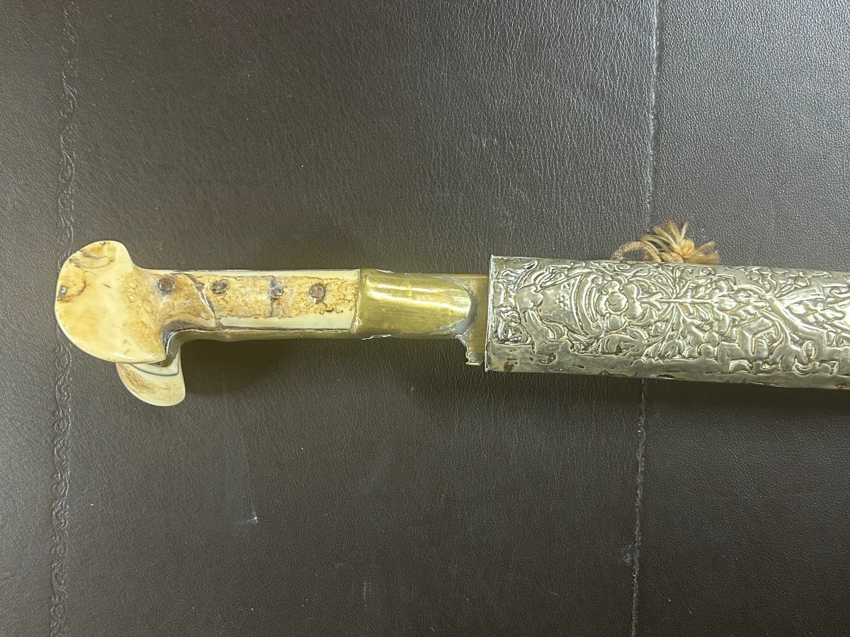 Yatagan With Its Scabbard Turkish Saber - Ottoman 19th Century -photo-4