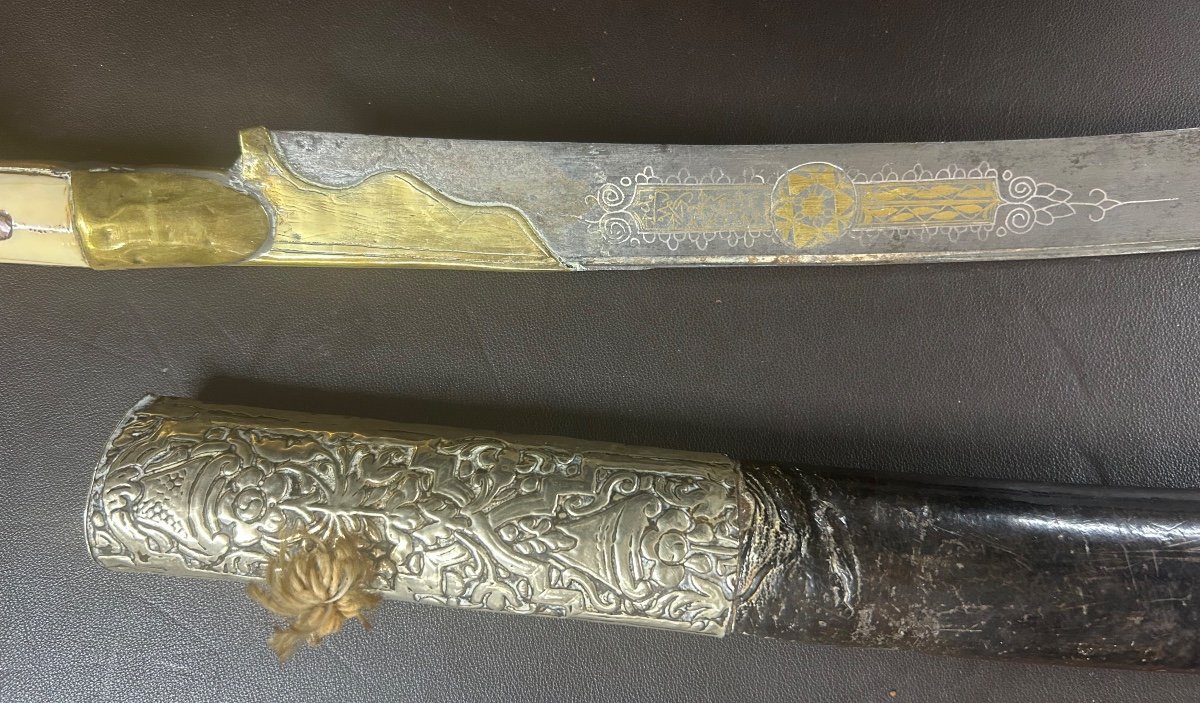 Yatagan With Its Scabbard Turkish Saber - Ottoman 19th Century -photo-8