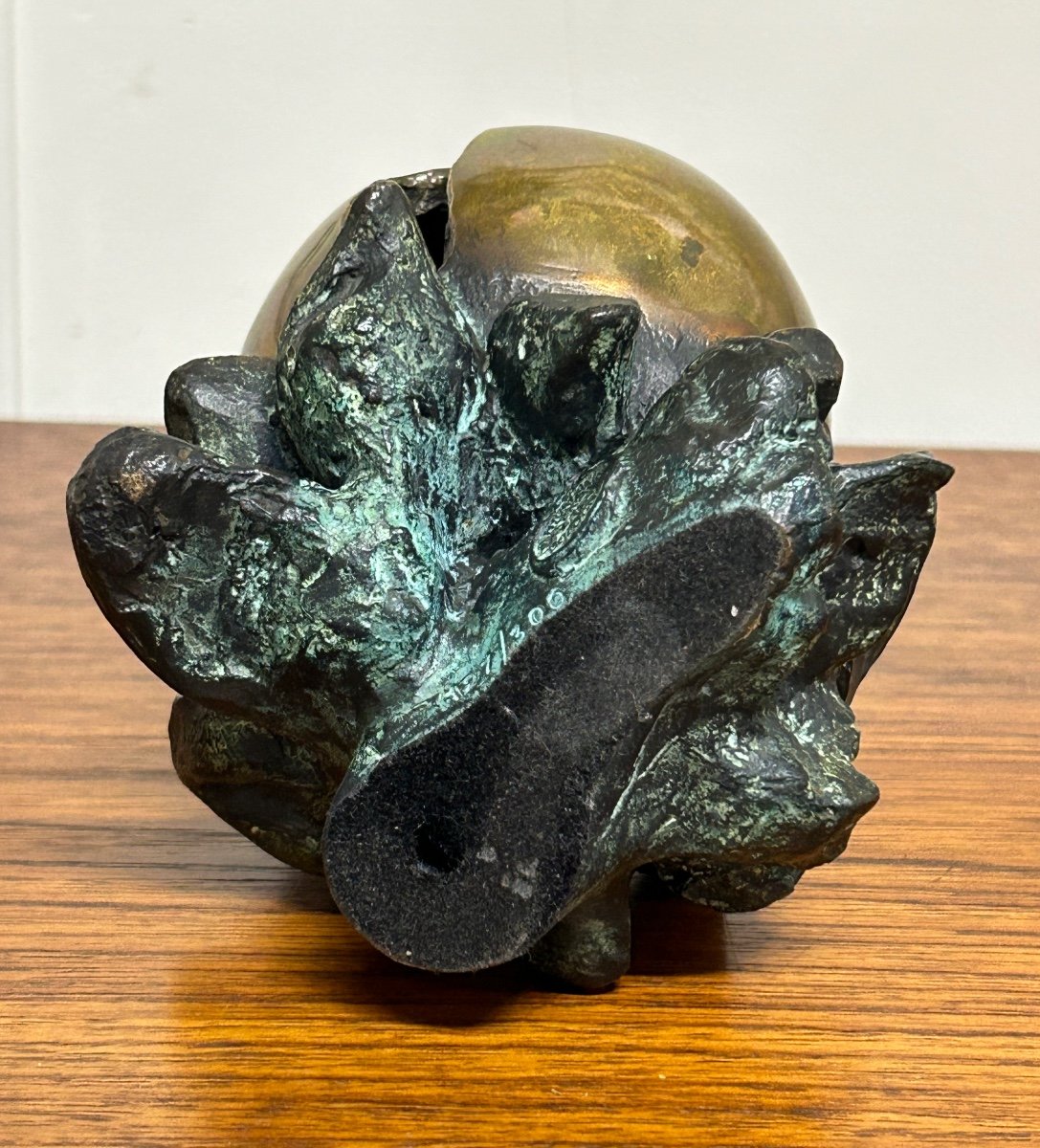 Anita Tullio (1935-2014) “matra Hatching” Bronze With Green And Gilded Patina -photo-3