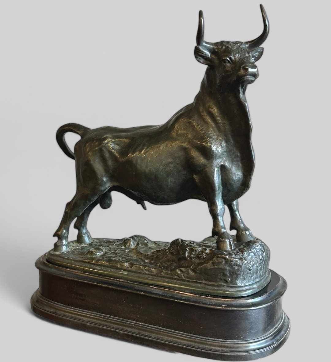 Jean-baptiste Clesinger (1814-1888) After, Bull In Bronze Cast 19th Century -photo-8