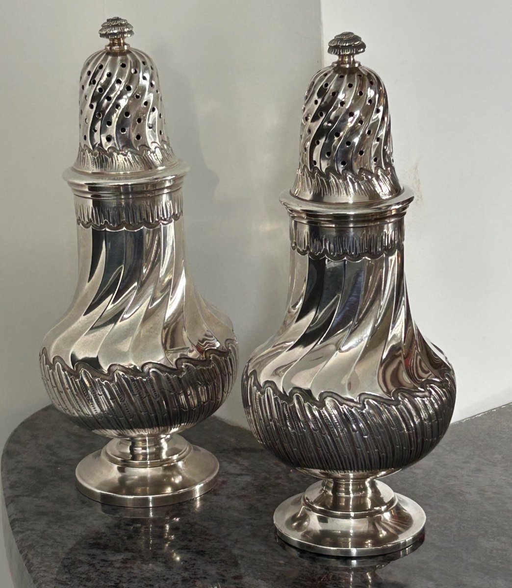 Pair Of Louis XV Sterling Silver Torso Shakers - Shaker - Bointaburet A Paris -photo-2