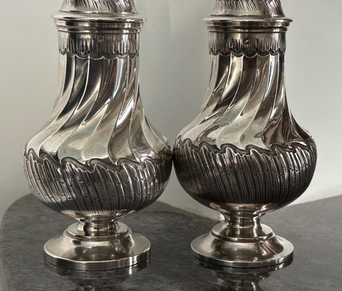 Pair Of Louis XV Sterling Silver Torso Shakers - Shaker - Bointaburet A Paris -photo-8