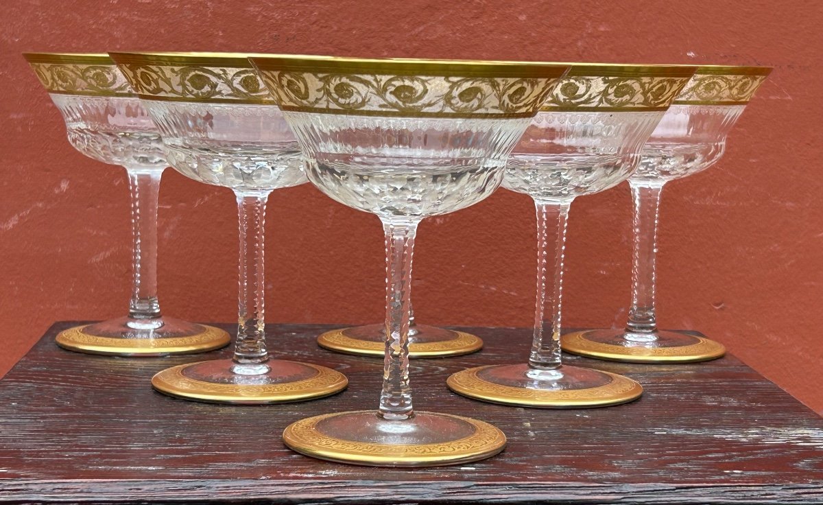 Thistle Six Saint Louis Crystal Champagne Coupes -photo-3