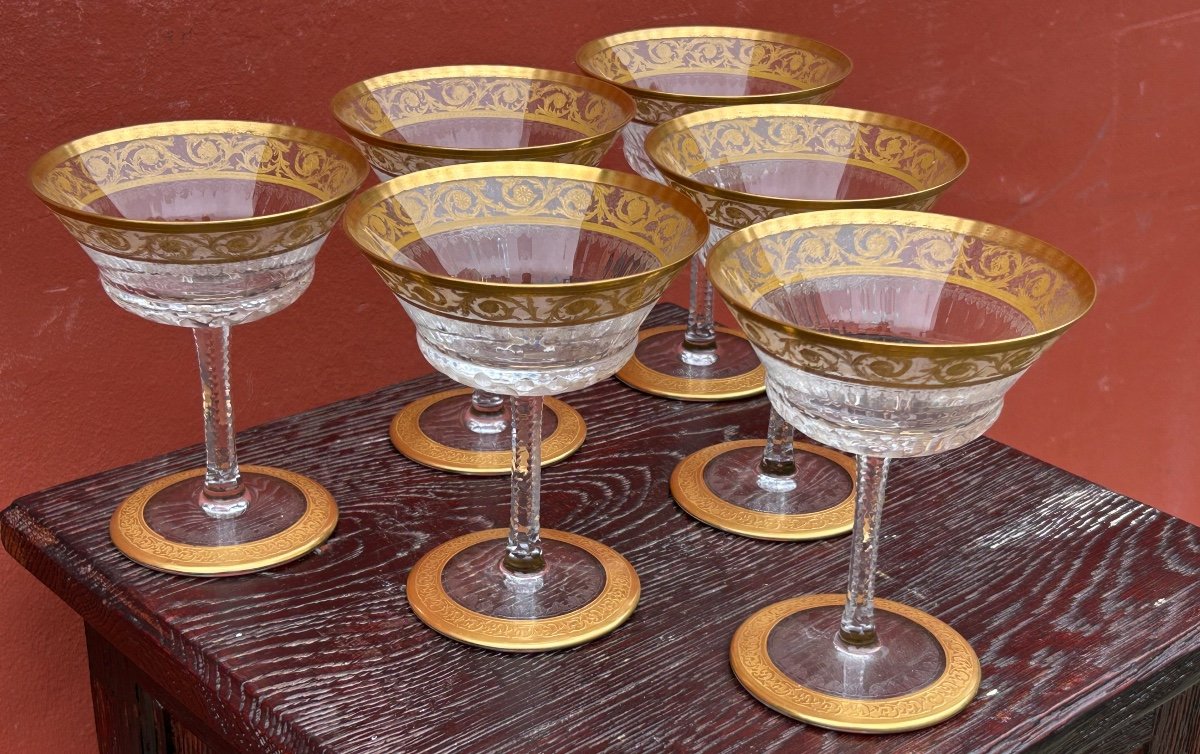 Thistle Six Saint Louis Crystal Champagne Coupes -photo-2