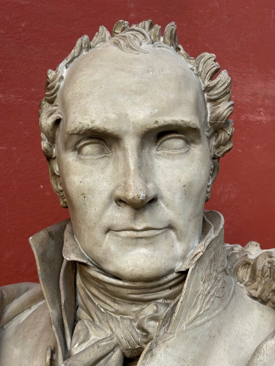 Important Bust Of Pierre Casimir Perier Sculpted By Dominique Maggesi - Empire Plaster-photo-7