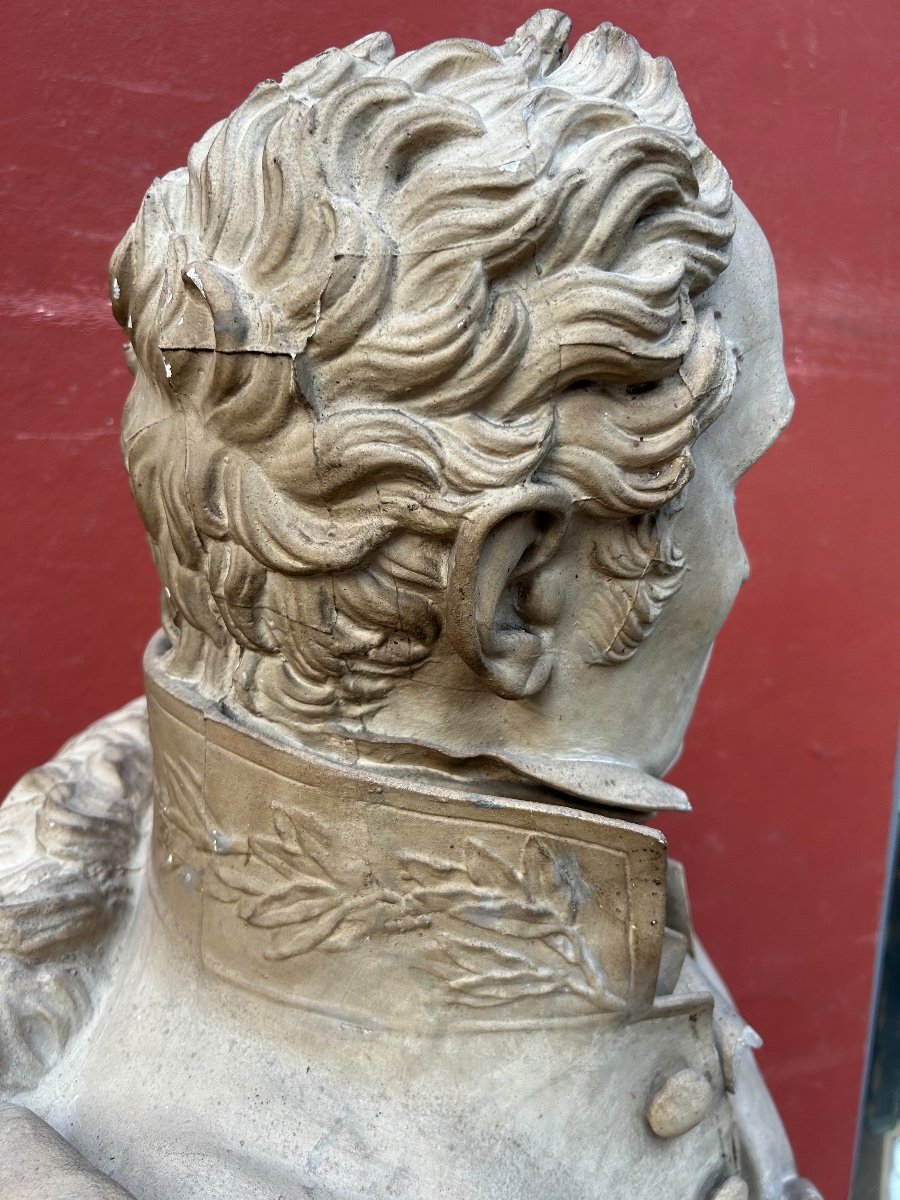 Important Bust Of Pierre Casimir Perier Sculpted By Dominique Maggesi - Empire Plaster-photo-8