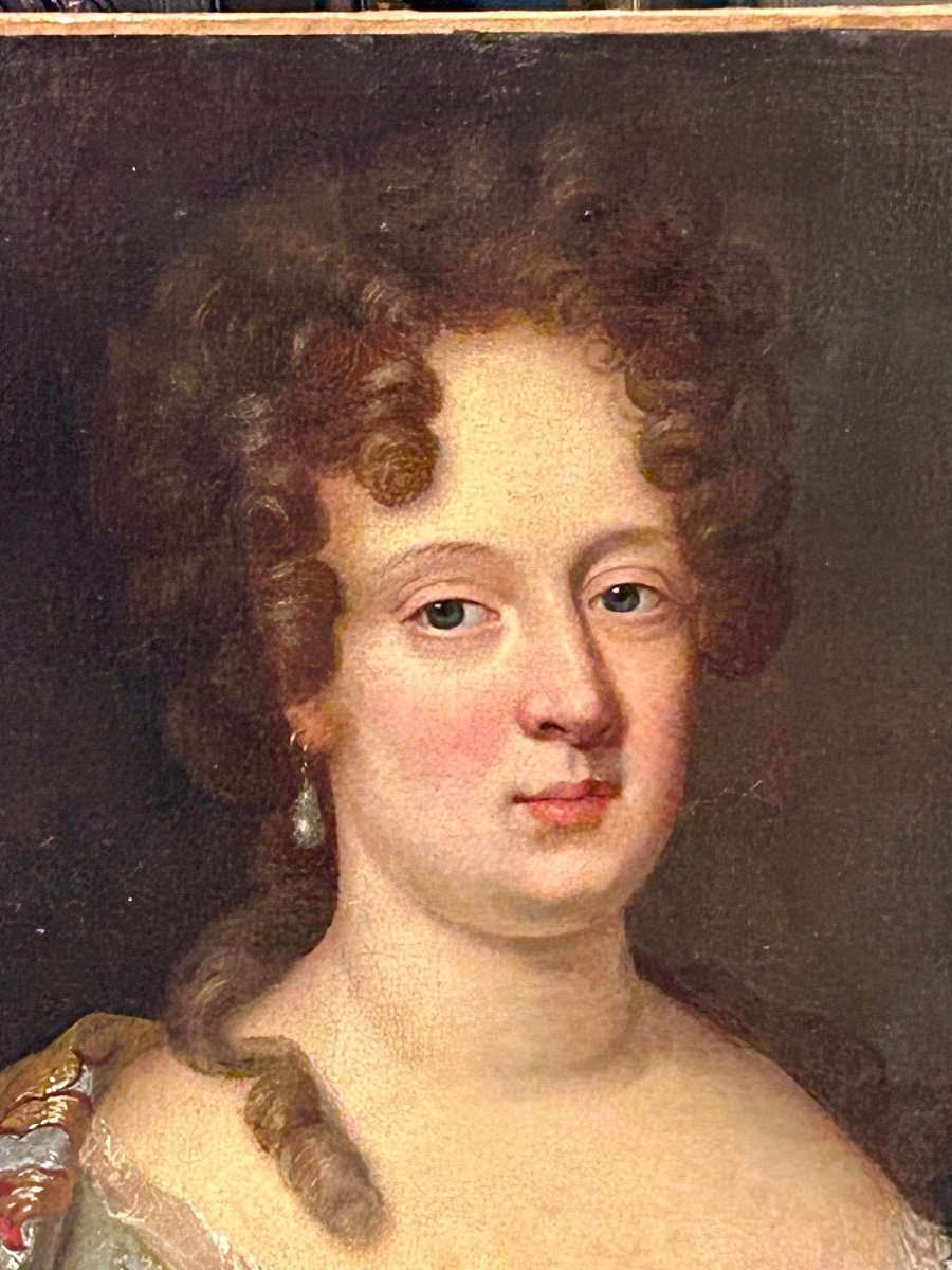 école Française Du XVIIIème Portrait De Femme D’époque Régence Louis XV -photo-2