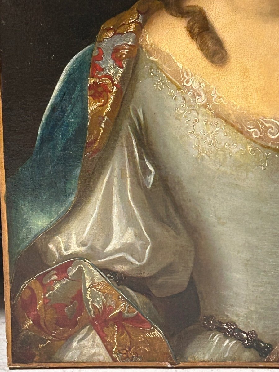 école Française Du XVIIIème Portrait De Femme D’époque Régence Louis XV -photo-4