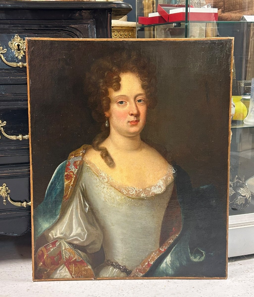 école Française Du XVIIIème Portrait De Femme D’époque Régence Louis XV -photo-6