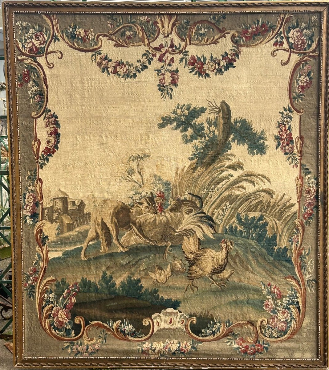 Tapestry From The Royal Aubusson Factory, Late 18th Century-photo-2