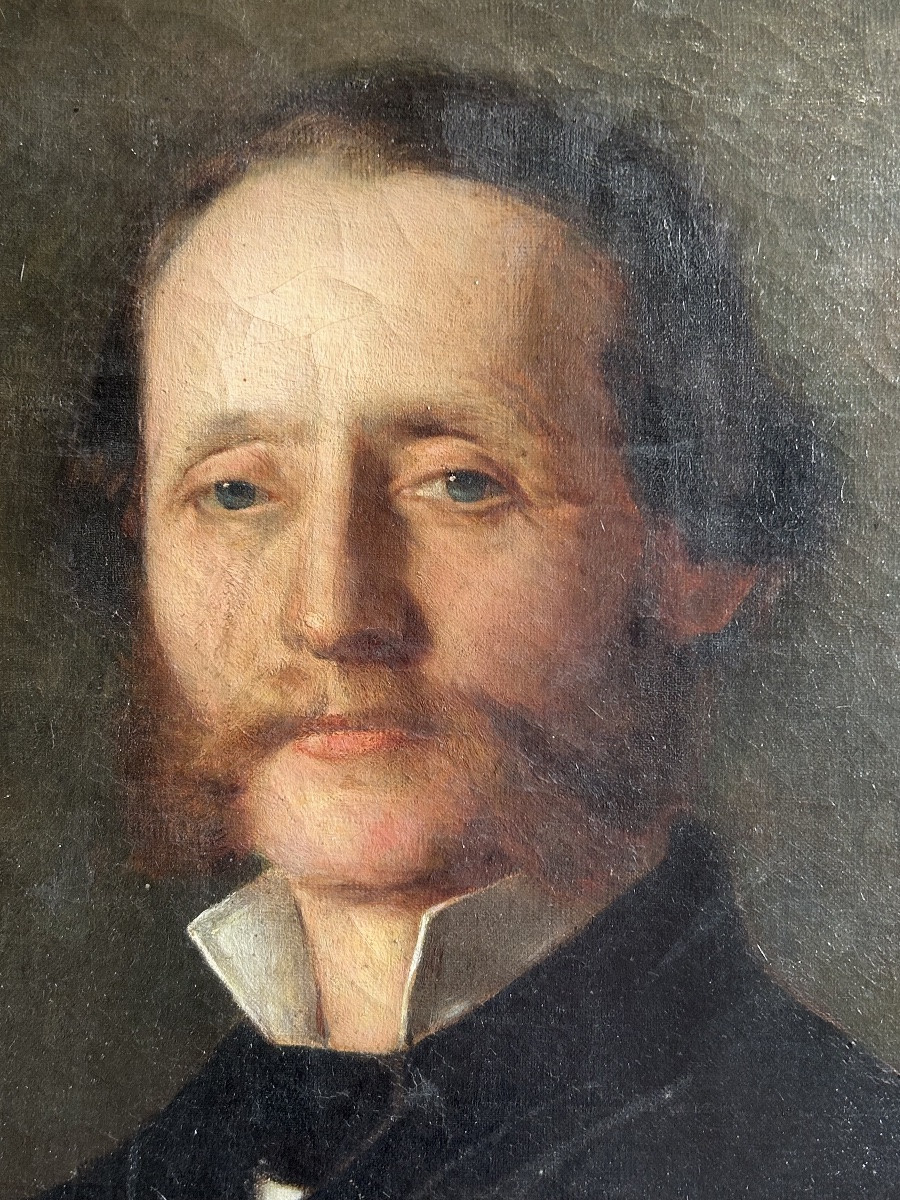 Important Portrait Du Comte Henry D’ Aspies - Huile Sur Toile Signé Frank 1889 H 164 Cm-photo-1