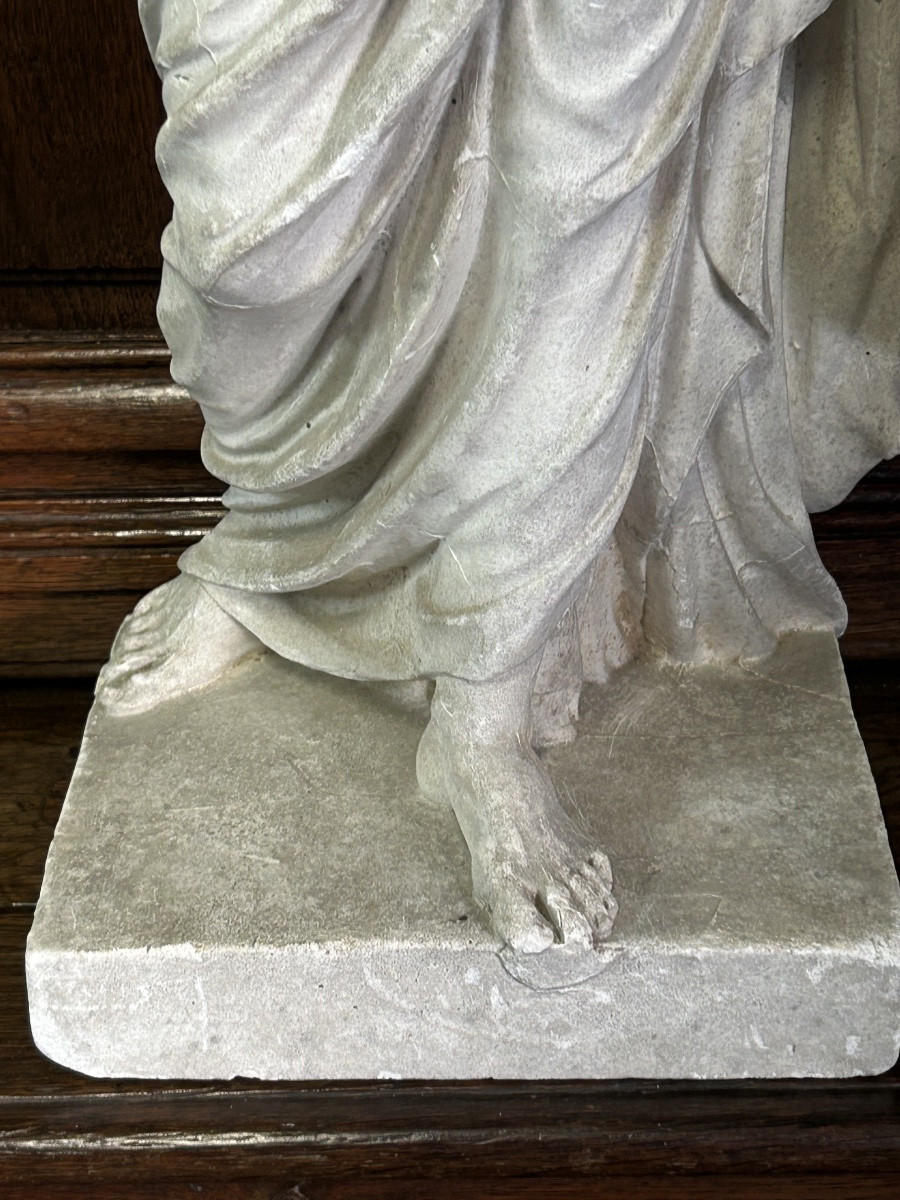 Jupiter - Plaster Sculpture After Anguier Michel (1630-1720) Early 20th Century -photo-3