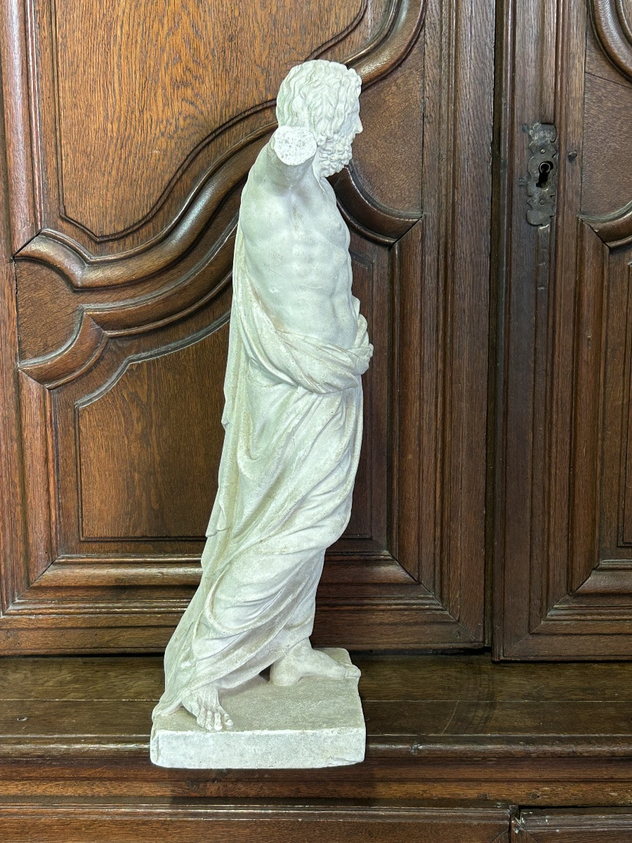 Jupiter - Plaster Sculpture After Anguier Michel (1630-1720) Early 20th Century -photo-2