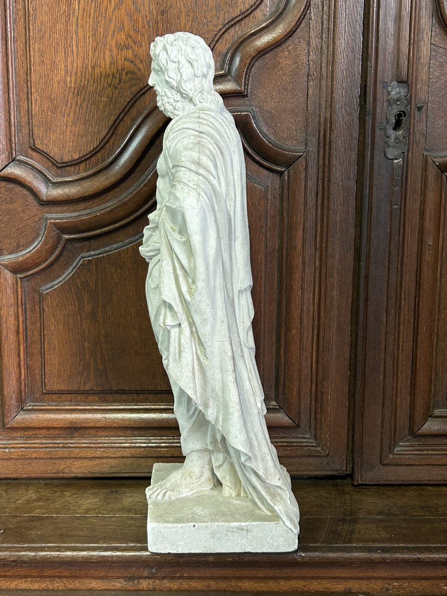 Jupiter - Plaster Sculpture After Anguier Michel (1630-1720) Early 20th Century -photo-4