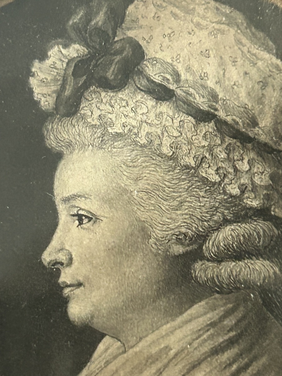 Miniature De Femme De Profil En Grisaille D’époque XVIIIème -photo-3