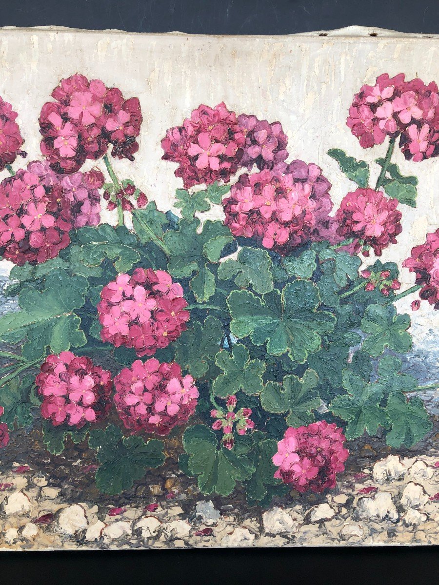 René Bondenet (xx) - Still Life With Geraniums-photo-1