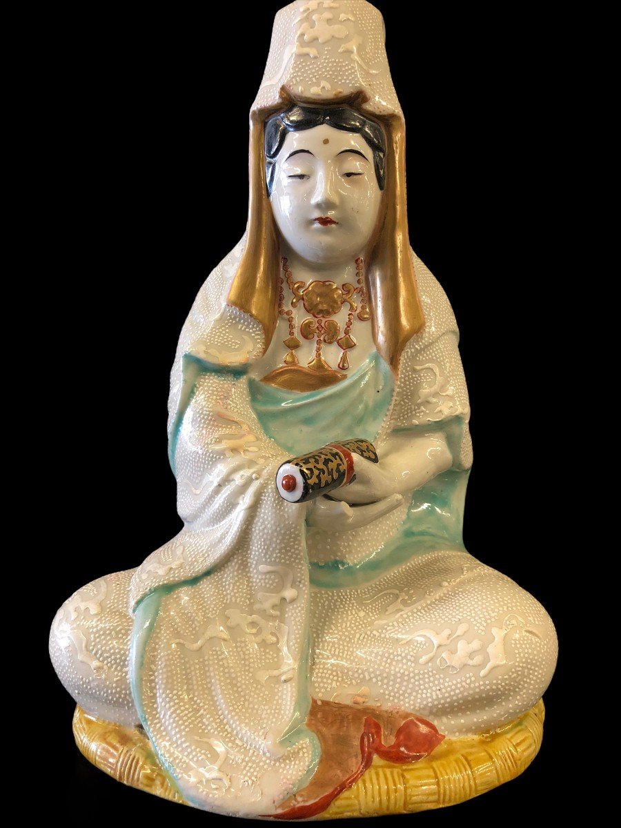 Bouddha En Porcelaine Du Japon Fin XIXème Ou Début XXème-photo-4