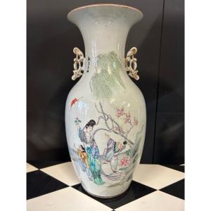 Grand Vase Porcelaine De Chine Fin XIXéme - Chinois